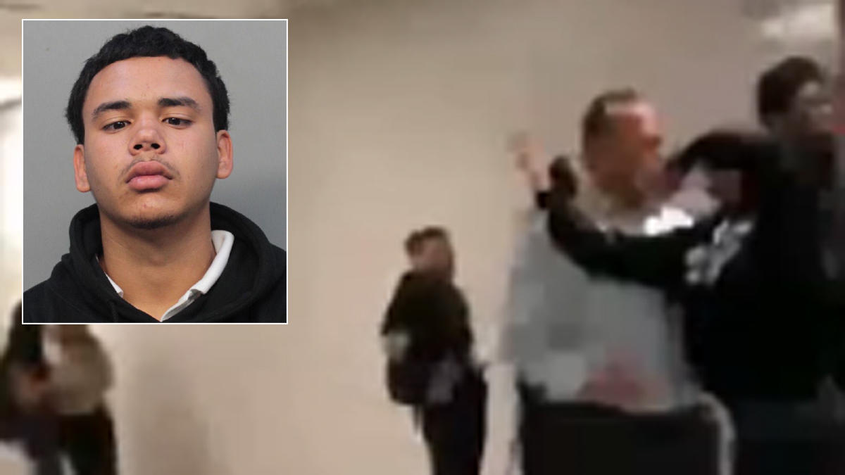 ¡Violencia nada académica! Estudiante de Miami acusado de agredir al director de una escuela (VIDEO)