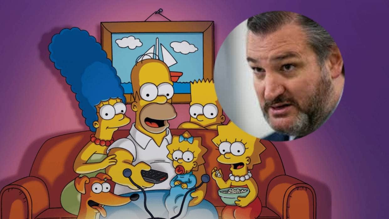 Esta es la predicción que hicieron Los Simpsons sobre el viaje de Ted Cruz a Cancún (video)