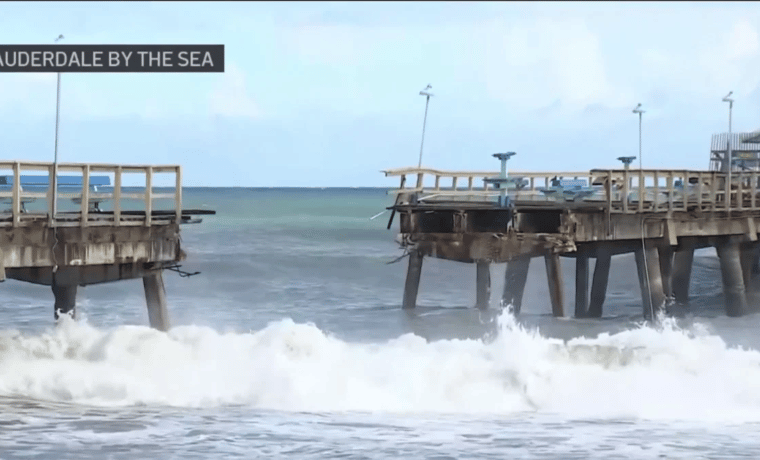 Inundaciones y un muelle colapsado deja Nicole en el condado de Broward