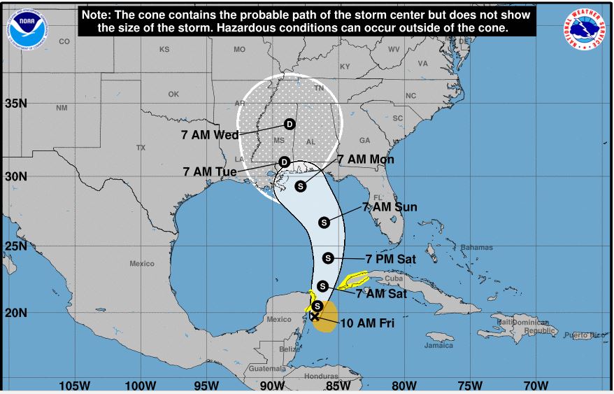 NHC: tormenta subtropical Alberto se formó en el Mar Caribe