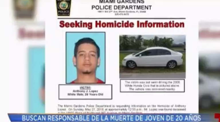 Autoridades encontraron cadáver en calle de Miami Gardens