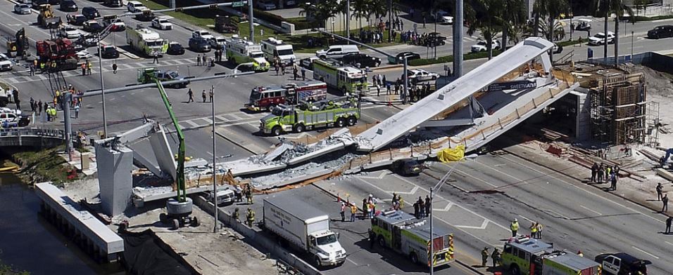 Video revela posibles causas del colapso del puente de Miami