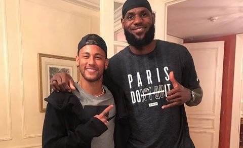 LeBron James conoció a Neymar y a Mbappé en París