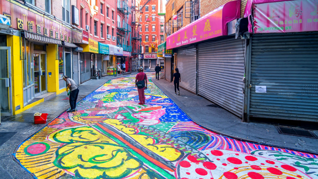 Calle de Nueva York convertida en obra de arte del grafiti