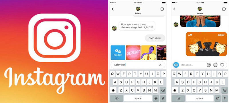 Instagram incorpora los gif animados para su uso en mensajes directos