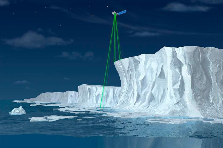 Un láser de la Nasa en el espacio medirá el hielo en la tierra