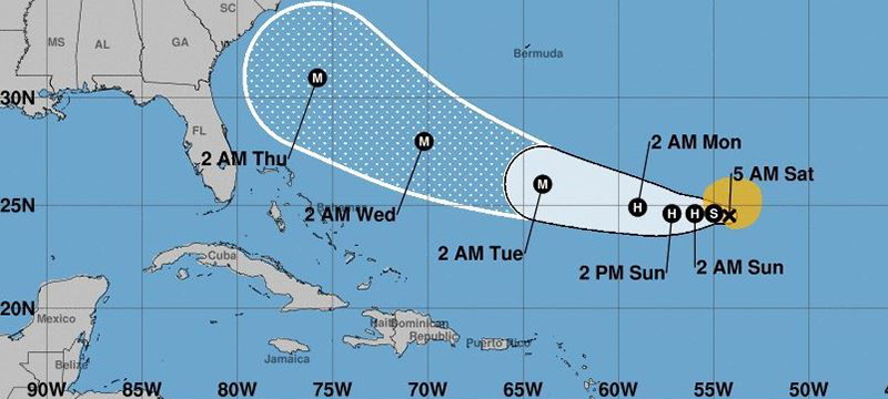 Tormenta tropical Florence irá tomando fuerza durante el fin de semana