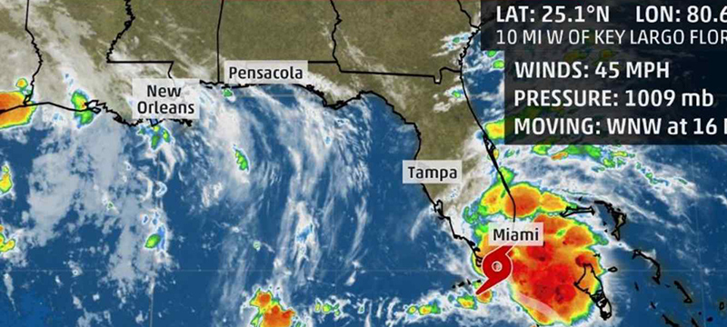 Miles de habitantes de Florida sin servicio eléctrico por paso de tormenta Gordon