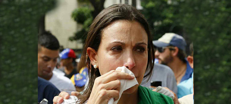 Dirigente opositora María Corina Machado nuevamente agredida en Venezuela