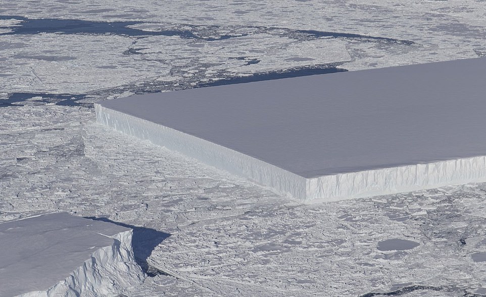 ¡Tremendo! Nasa detecta un iceberg rectangular en la Antártida