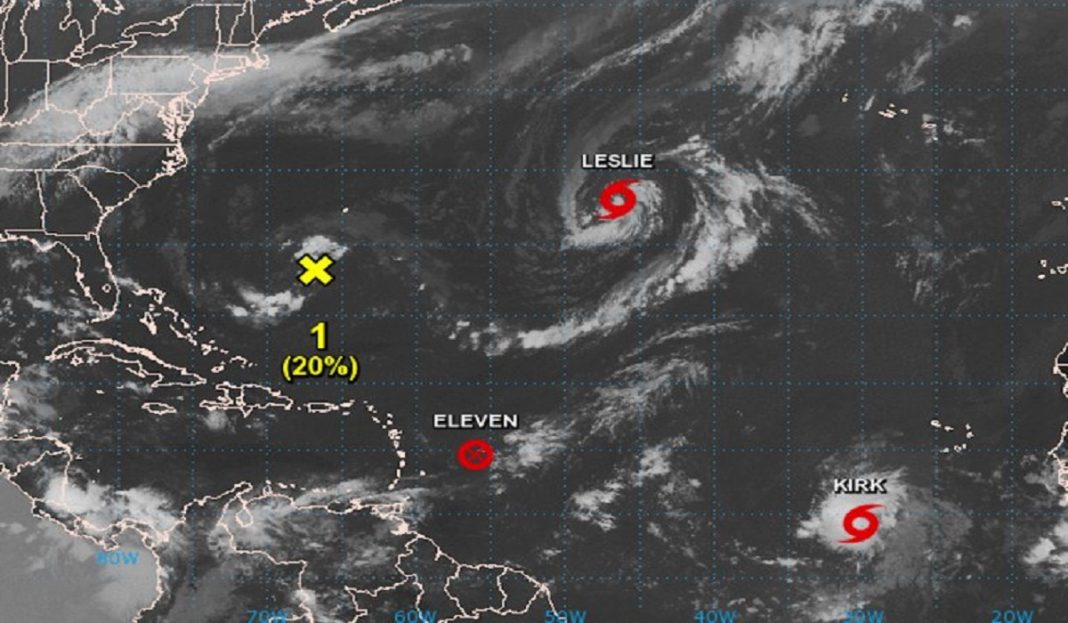 Tormenta Tropical Leslie escalará a Huracán este martes