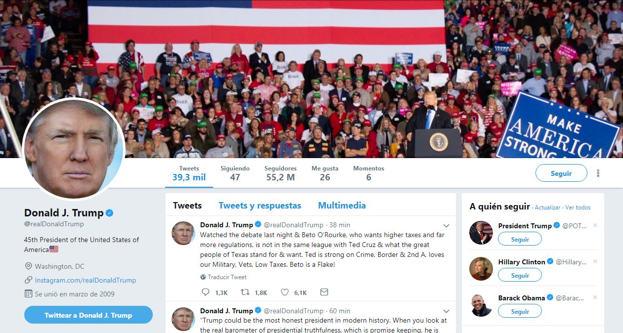 Biblioteca Presidencial de Twitter Donald J. Trump llega a Miami Beach