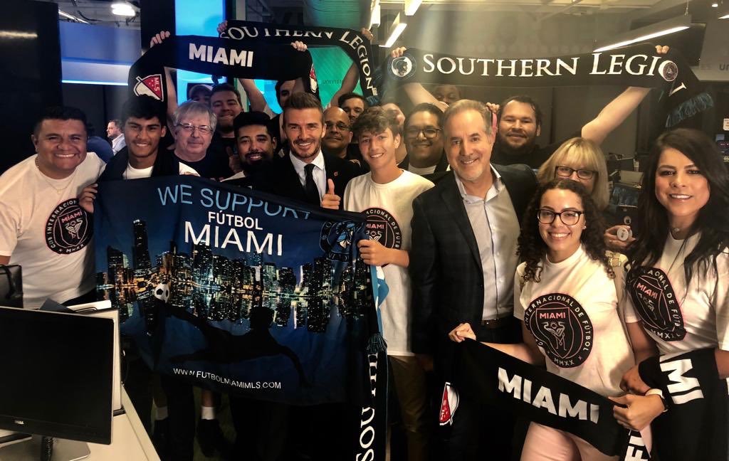 David Beckham llegó a Florida para la crucial votación por el Miami Freedom Park