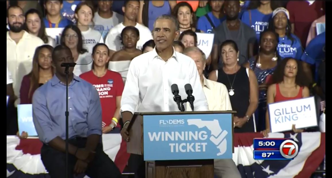 Obama llegó a Florida para dar el último impulso a los candidatos demócratas