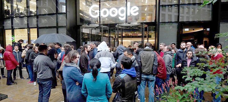 Protesta mundial contra Google por manejo sin transparencia del acoso sexual