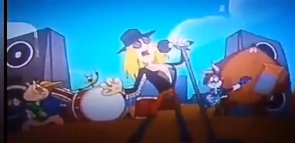 Axl Rose hace vibrar al público durante su aparición en la serie New Looney Tunes