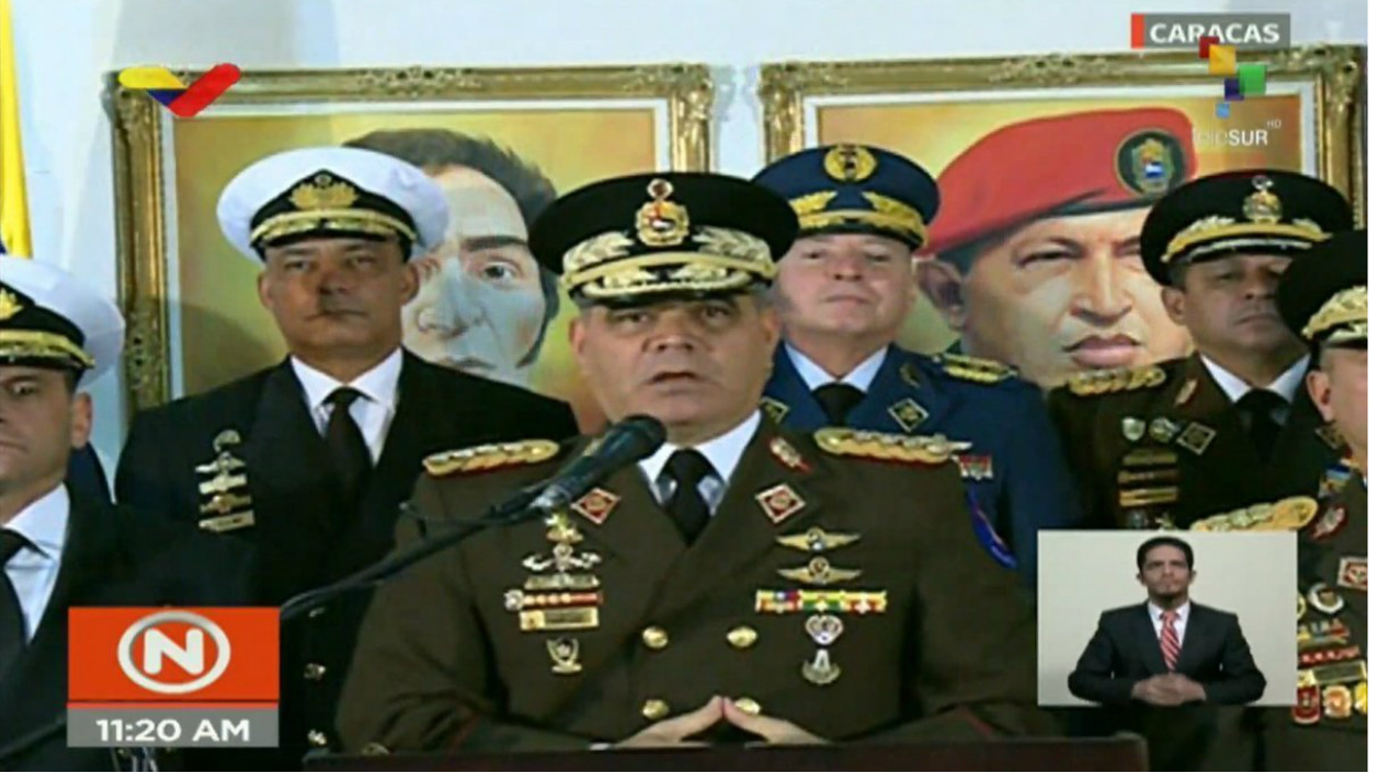Fuerza Armada de Venezuela brindó su apoyo público a Nicolás Maduro
