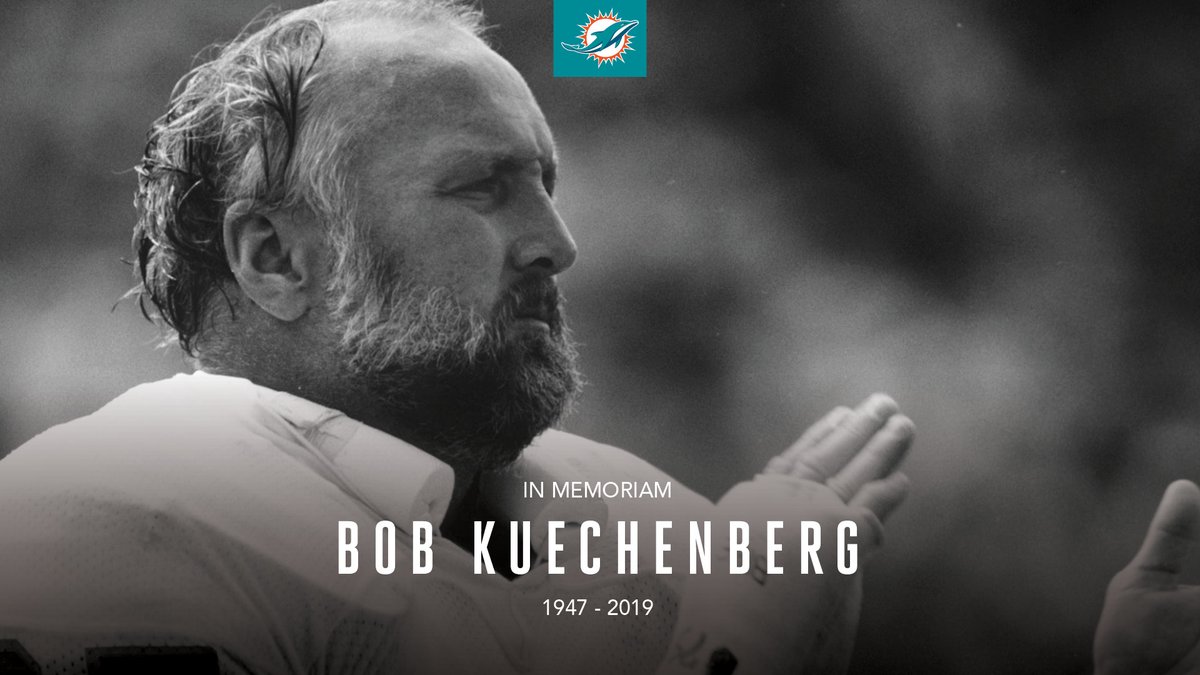 Miami Dolphins de luto tras la muerte del ex jugador Bob Kuechenberg