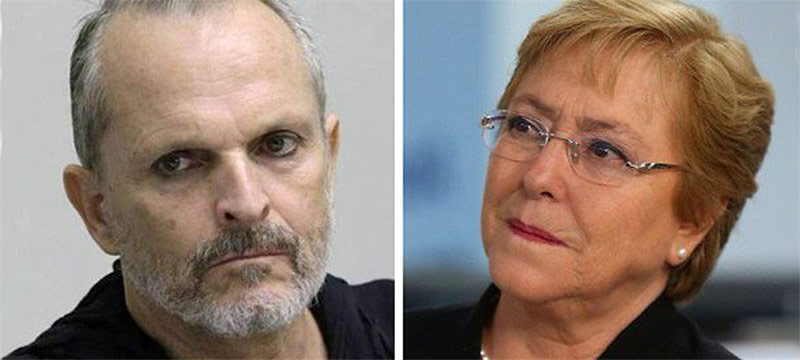 Miguel Bosé pidió a Michelle Bachelet atender casos de tortura en Venezuela