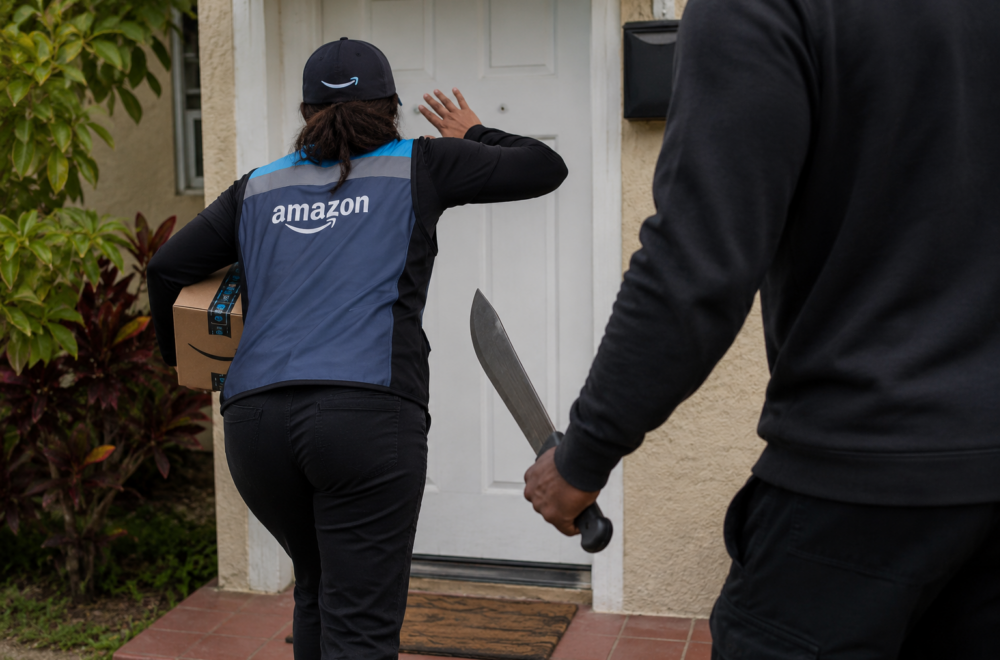 Terror en Miami Gardens: hombre atacó con un machete a repartidora de Amazon