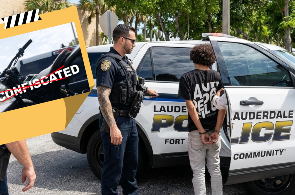 Capturan en Fort Lauderdale a conductor de E-Bike que se burló de la policía en video