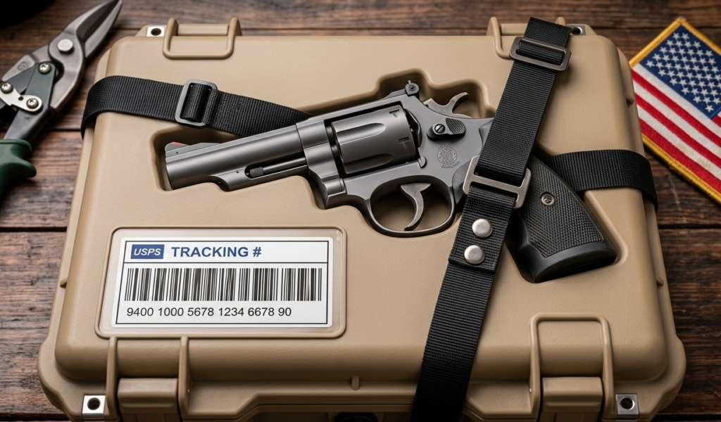 pistola revolver USPS correo