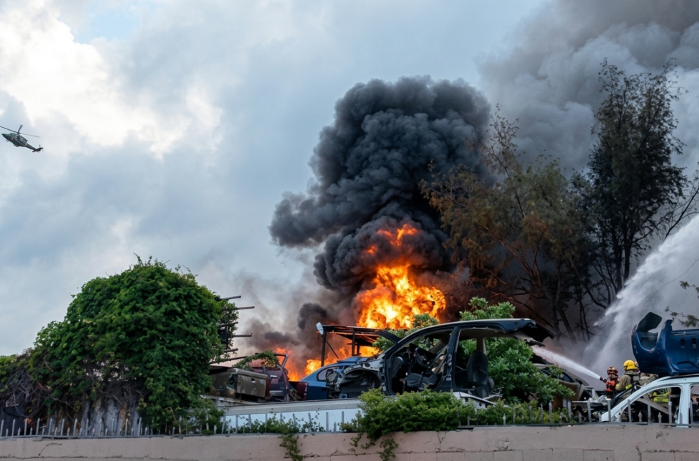 Feroz incendio en Opa-locka dejó familias evacuadas y negocios destruidos