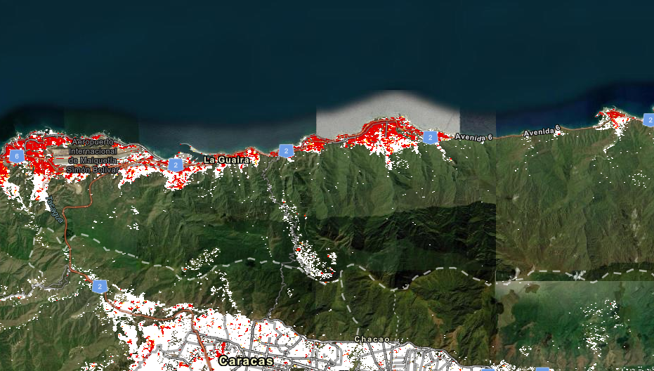 Imagen de NASA - terremotos Venezuela
