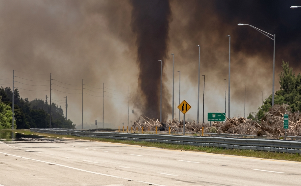 Incendio forestal en Broward