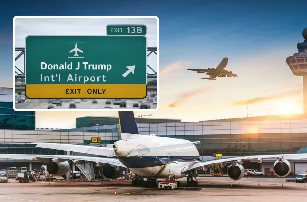 Instalan los primeros carteles del aeropuerto que llevará el nombre de Donald Trump