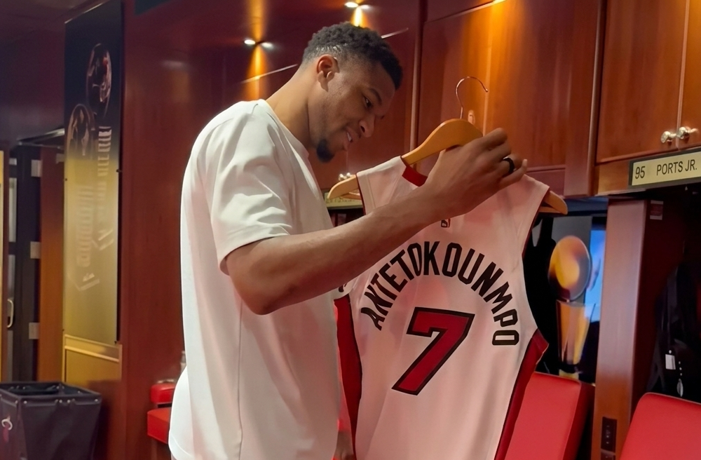 Giannis Antetokounmpo promete hacer historia en el Miami Heat