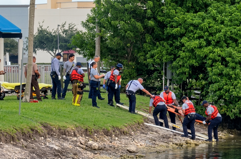 Salvaron de morir ahogados a una mujer y su perro en lago de Miami Lakes