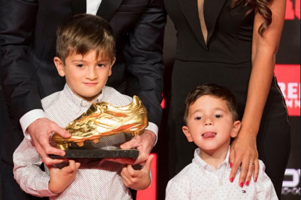El show del hijo de Messi durante la gala del Botín de Oro (video)