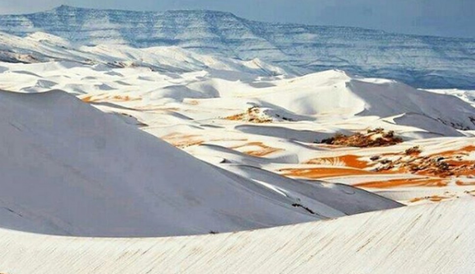 Nieve en el desierto del Sáhara ¡Insólito!