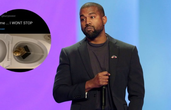 Kanye West “orina” sobre un Grammy tras la disputa con con sus sellos discográficos (Video)