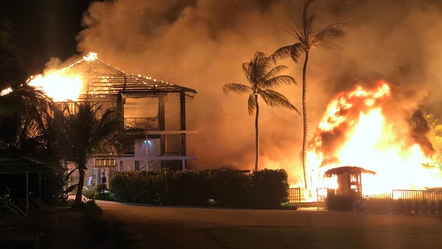 Lujoso resort en Cayos de la Florida se incendió