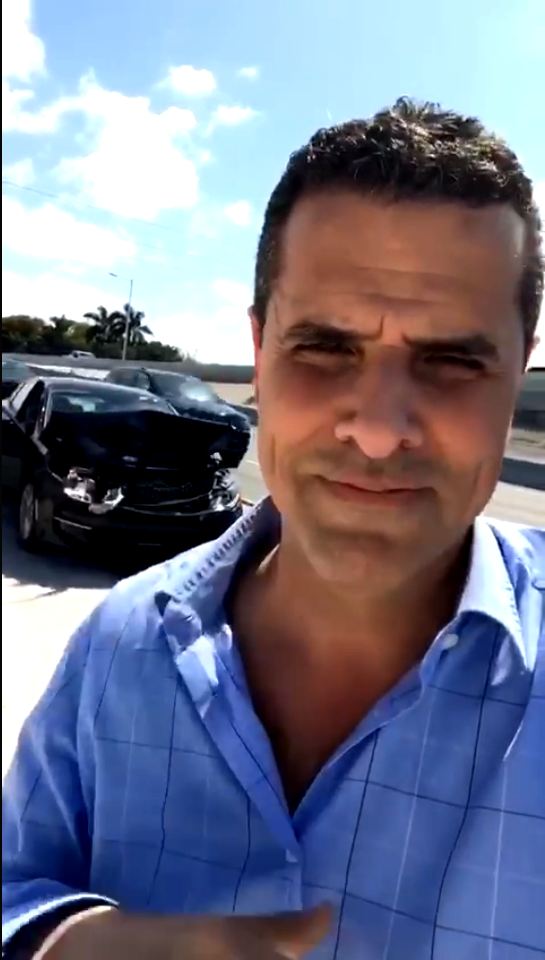 Marco Antonio Regil sufrió aparatoso accidente en Miami