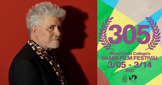 Pedro Almodovar fue homenajeado en el Festival de Cine de Miami