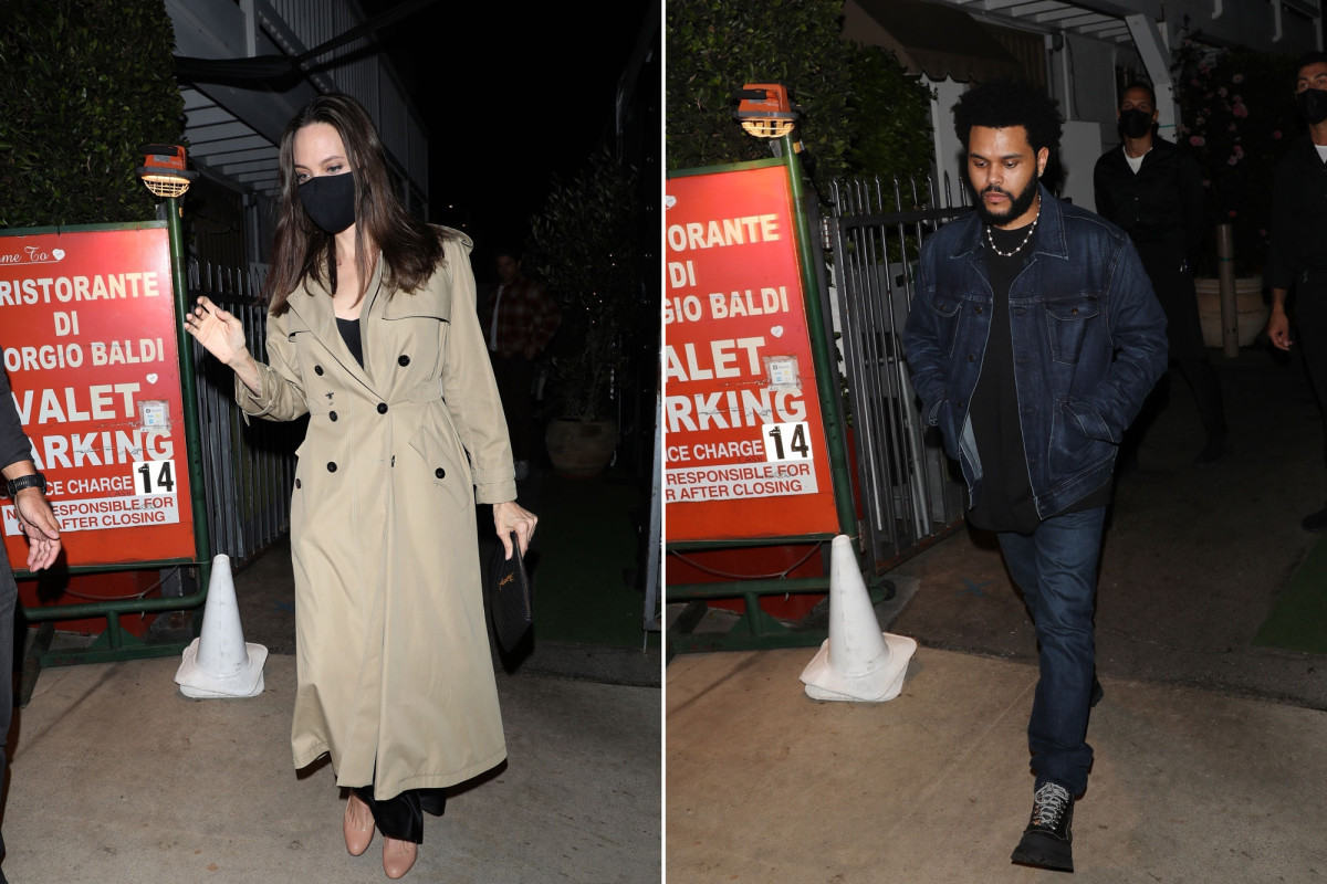¿En una cita? The Weeknd y Angelina Jolie fueron vistos cenando en Hollyweird