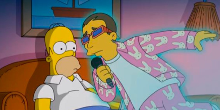 Bad Bunny les canta a Los Simpsons: “Te deseo lo mejor”