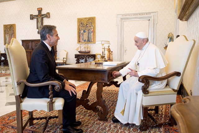 Venezuela fue el tema central de las conversaciones entre el papa Francisco y Antony Blinken