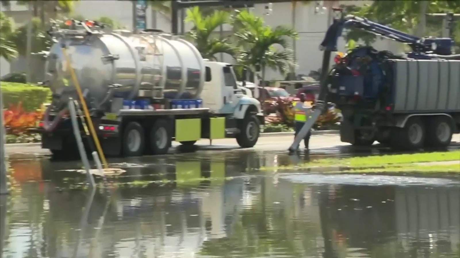 Fisura en la tubería principal de agua afecta el servicio en 2 vecindarios de Fort Lauderdale