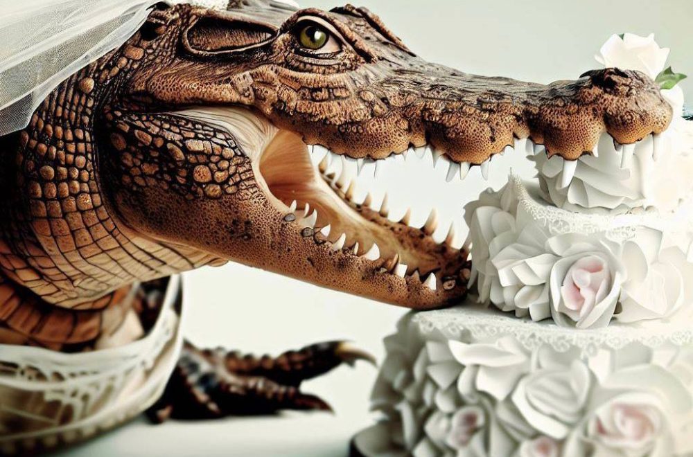 Alcalde contrajo matrimonio con un caimán en México