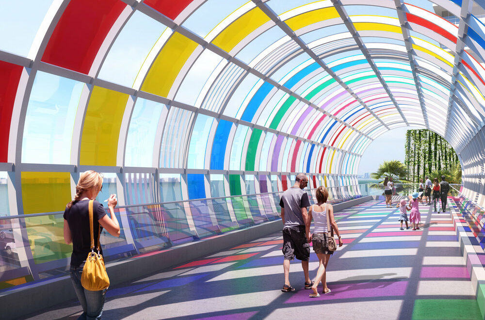 Inicia construcción del colorido puente peatonal que que cambiará la movilidad en South Beach