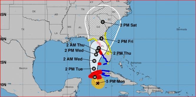 Inician evacuaciones en Florida por pronta llegada del huracán Ian