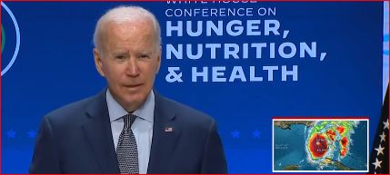 Biden anuncia alerta del gobierno federal ante situación del huracán Ian en Florida