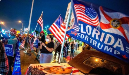 Partidarios de Trump salieron a las calles de Miami reclamando “elecciones justas”