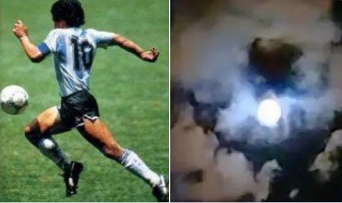 ¡Increíble! Silueta de Maradona se forma entre las nubes del cielo argentino +Vídeo