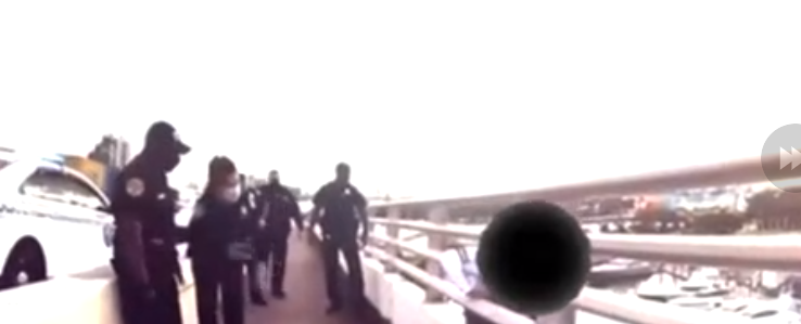 En vídeo quedó registrado cómo policías de Miami rescataron a un hombre que intentó suicidarse