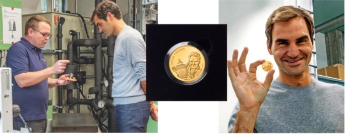 ¡El embajador de Suiza! Ya están disponibles las monedas de oro conmemorativas a Roger Federer